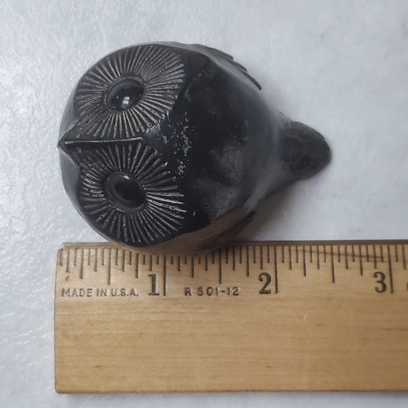 Wolf Original Owl Soapstone Sculpture Vintage Canadain Sculpture - Picture 9 of 10